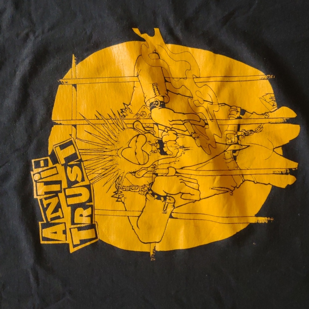 Vintage Antitrust Hanes Heavyweight 50/50 T Shirt - Picture 2 of 9
